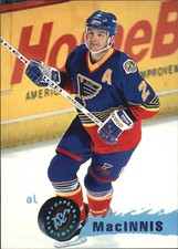 1995-96 Stadium Club Blues Hockey Card #13 Al MacInnis