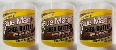 3 X Blue Magic Shea Butter Hair Conditioner With Coconut Fruit Extract 12oz/340G — 第 1/3 张图片