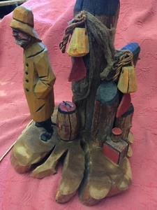 Nautical Lamp,  Hand Painted Hand Carved from CAPE COD, Mass. - Picture 1 of 12