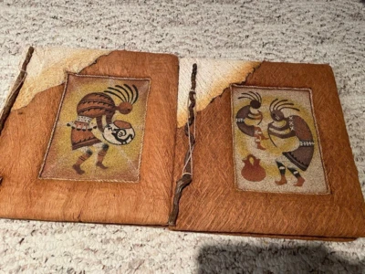 Lote de 2 fotos de papel marrón álbum nativo americano rústico tiene capacidad para 80 fotos Foto 1 de 4