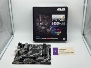 ASUS Prime B450M-A II Socket AM4 DDR4 Motherboard READ/FOR PARTS - Photo 1/9