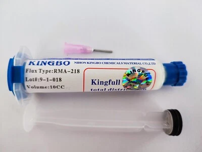 KINGBO Flussmittel Flux RMA-218 No Clean 10cc + Nadel + Kolben