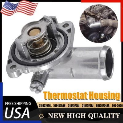 Termostato de refrigerante de motor de aluminio para Dodge Grand Caravan 3,6 L 2011-2019 Foto 1 de 4