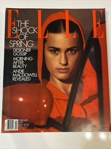 1991 FEBRUARY ELLE MAGAZINE - YASMIN LA BON Andie Macdowell Like New - Picture 1 of 1