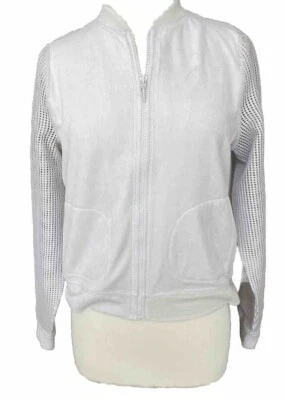 Chaqueta Completa Elie Tahari Sport Malla Tostada Manga Larga Cremallera Talla Pequeña Foto 1 de 4