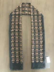 Alexander McQueen A/W 2012 'Block Skull' Cashmere-Silk Rentangluar Scarf - Picture 1 of 6