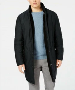 DKNY Men's Dewitt Slim Fit Puffer Overcoat , Navy, Size 38 R - Picture 1 of 3