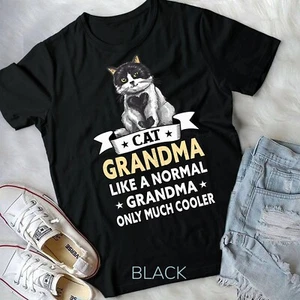 Womens Best Cat Grandma Ever - Funny Cat T-Shirt Unisex T-shirt - Picture 1 of 11