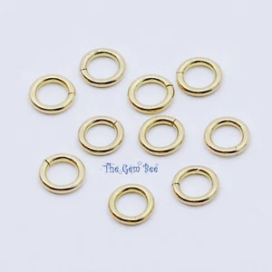 3.5MM 22 Gauge 14k Solid Yellow Gold Open Jump O Rings (10) - Picture 1 of 4