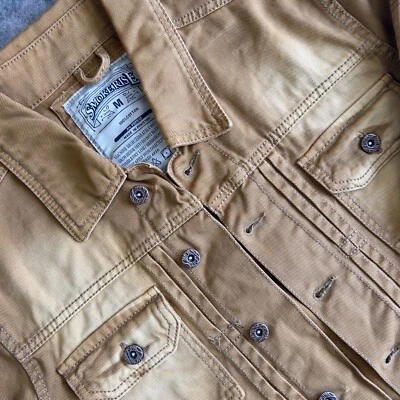 Chaqueta vaquera Smoke Rise para mujer mediana caqui 100 % algodón botón delantero manga larga Foto 1 de 4