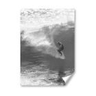 A3 - BW - Surfer Wave Ocean Surf Poster 29.7X42cm280gsm #38404