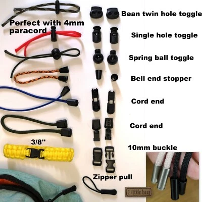 Cord Lock Toggle Stopper Clip Clamp Cord End Drawstring Buckle Shoelace Clothing - Image 1 of 4