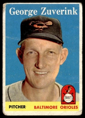 1958 Topps George Zuverink *Condition Issues* #6 TS1 - Image 1 of 2
