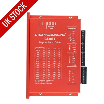 STEPPERONLINE 0-8.5A 20-80VAC/30-110VDC Nema 34 Closed Loop Stepper Driver CL86Y - Image 1 of 4