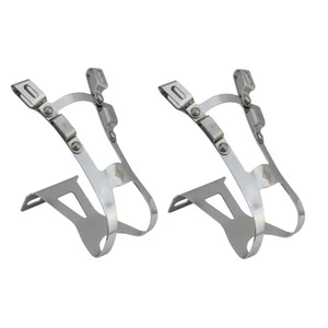 ORIGIN8 Double Barrel Toe Clips Large (70mm Depth) Chrome for Bicycle Pedals - Picture 1 of 1