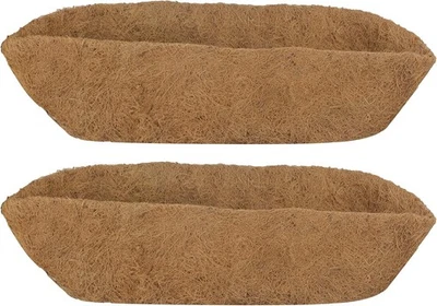 JOENHOPER 30 Inch Coco Liner Half Moon Wall Planter Trough Window Box 2 Pack - Image 1 of 4