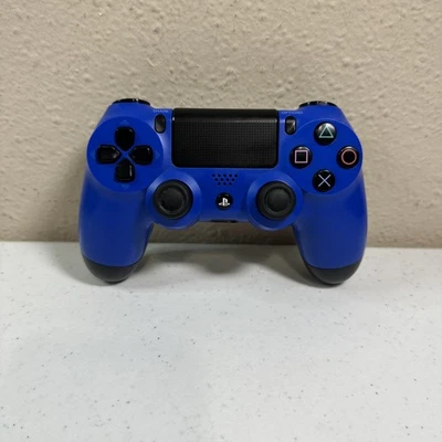 Sony DualShock 4 PS4 Controller CUH-ZCT2U Electric Blue Tested Working - Image 1 of 4