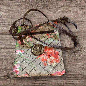 Floral Crossbody Bag 6,5" (B) x 8" (L) 2 Innentaschen & 1 Außentasche - Bild 1 von 3