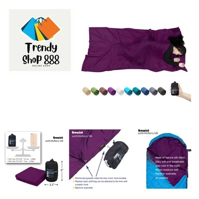 Extra Wide 87"x43" Silk Sleep Sack with Reinforced Gussets – Ideal for Travelers - Image 1 of 4