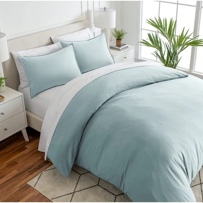 Bare Home Premium Washed Microfiber Duvet Cover and Sham Set - Image 1 of 4