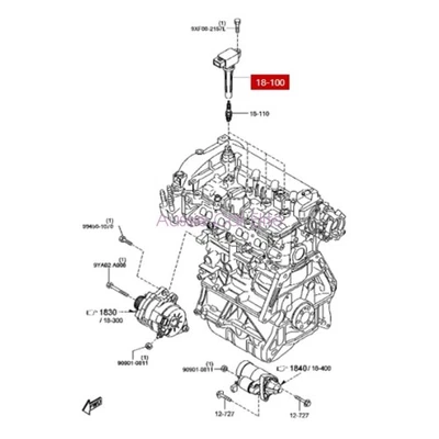 Paquete de bobinas de encendido PE0118100 4* NGK OEM para Mazda CX-3 DK CX-5 KE 2013-2019 AWD Foto 1 de 4