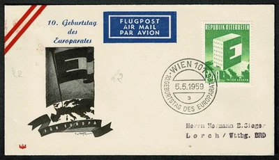 SG72F AUSTRIA 1959 FDC Europe stamp - Image 1 of 2