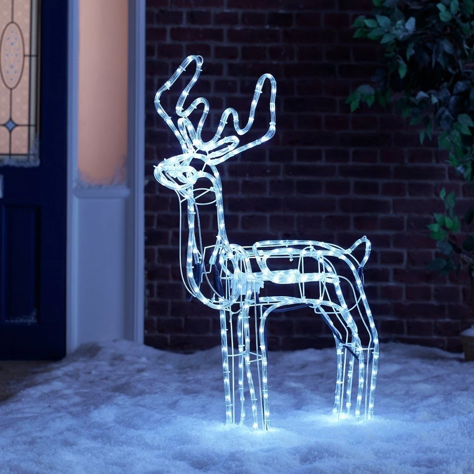 Collection Bright White LED Animated Reindeer Christmas Decoration - Image 1 of 3