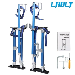 LABLT 24 inch - 40 inch Professional Grade Adjustable Drywall Stilts Light Blue - Picture 1 of 6