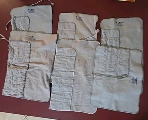 Posten 6 Vintage Silber Filz Aufbewahrung Anti Anlaufen Stoffbeutel für Silberbesteck - Bild 1 von 7