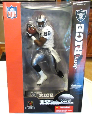 McFARLANE NFL SERIE UNO ~FIGURA VARIANTE 12 PULGADAS JERRY ARROZ OAKLAND RAIDERS #80~ Foto 1 de 4