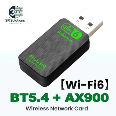 Adattatore Wifi6 AX900 USB + Bluetooth 5.4 Dual Band per PC Win10/11 - Immagine 1 di 4