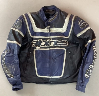 Chaqueta de motociclista de cuero Alpinestars chaqueta de motocicleta con forro y almohadillas talla 40 Foto 1 de 4