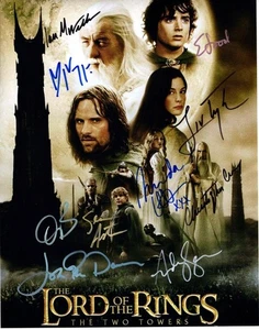 Foto firmada por elenco de El Señor de los Anillos autografiada 11x14 foto bonita + certificado de autenticidad - Imagen 1 de 1