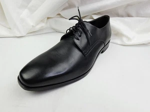 Hugo Boss Herren Größe 7 Schwarz Leder Schnürschuhe Oxford Schuhe NEU - Bild 1 von 14