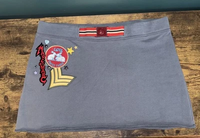 Minifalda Marc By Marc Jacobs Gris Talla L Retro Parche Tachonado CINTURÓN NUEVO NUEVO CON ETIQUETAS AMOR Foto 1 de 4