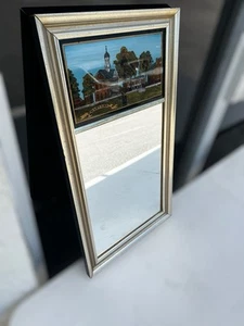 Vintage Classic Harvard College Eglomise Reverse Painting with Mirror 15x26”￼ - Picture 1 of 7