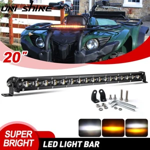 Slim Strobe 20''inch LED Light Bar spot flood Fit for Grizzly 350 450 UTV ATV - Picture 1 of 10