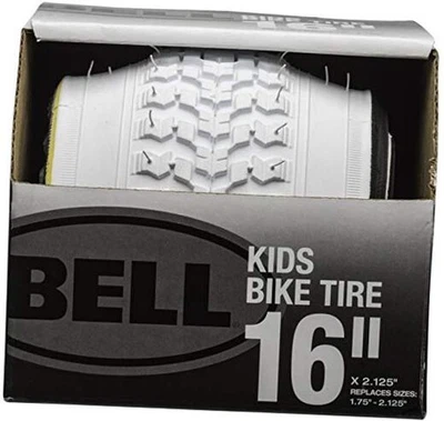  Kids Bike Tires One Size White - 16" x 1.75 - 2.25" - Image 1 of 4