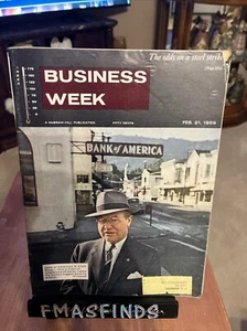 D4 1959 BANK OF AMERICA S CLARK BEISE Feb 21 BUSINESS WEEK Magazine  - Picture 1 of 2