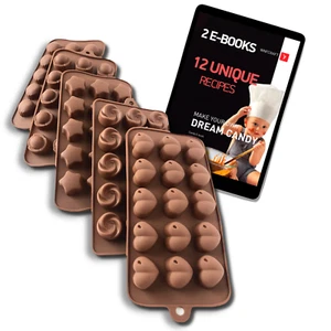 Silicone Chocolate Candy Molds - Perfect for Ice, Candy, Candle and Jello - Picture 1 of 5