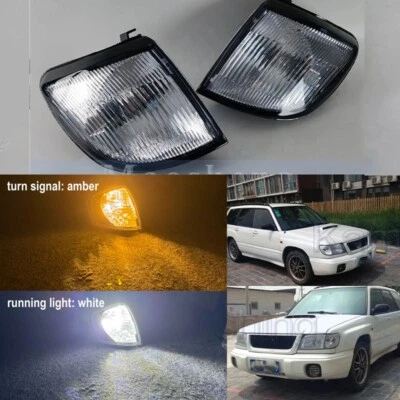 Luz DRL de señal de esquina LED delantera ámbar/blanca para Subaru Forester SF5 1997-2002 Foto 1 de 4