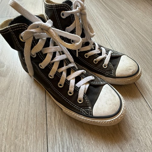 Scarpe Converse All Star Youth 2 nere in tela sneakers alte preppy retrò