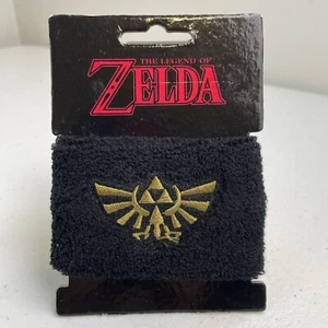 Legend Of Zelda Triforce Wrist Sweatband Black Loot Crate Nintendo Bioworld - Picture 1 of 2