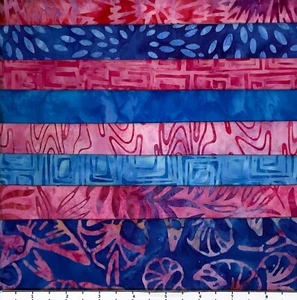 8 Fat Quarters Kolibri #1 Batik Lunn Stoff FQ Pack 100% Baumwolle Handarbeit  - Bild 1 von 1