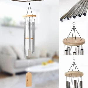Large 5 Tubes Windchime Chapel Bells Wind Chimes Outdoor Garden Home Decor US - Picture 1 of 9