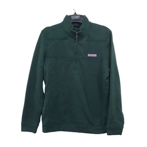 Vineyard Vines Mens Green 1/2 Zip Cashmere Sweater Pullover Jacket Size Medium - Picture 1 of 6
