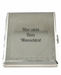 Zigarettenetui 20er Barock Zigarettenbox Metall mit kostenloser Wunschgravur - Bild 1 von 4
