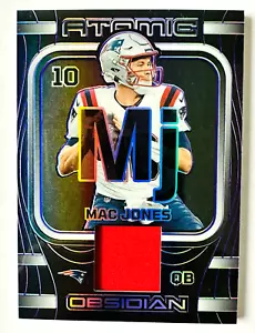 2023 Panini Obsidian Mac Jones Jersey Card Atomic SP #/75 Patriots Star! - Picture 1 of 3