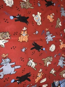 3+ Yards Kitties Black Cat Fabric Signature Classics Oakhurst Textiles 44” wide - Picture 1 of 2
