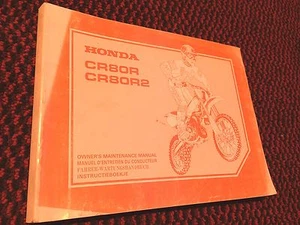 Genuine Honda CR80R CR80R2 1996 Owners Maintenance Manual Book 66GBF6400 - Picture 1 of 4